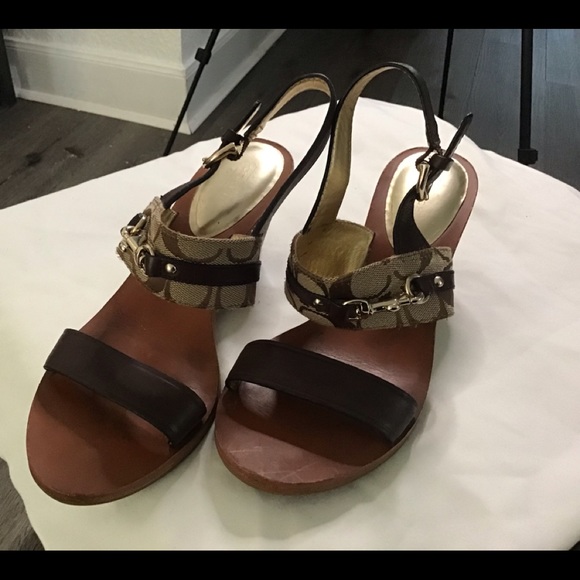 Coach Wedge Sandals Sz 8 1/2 - Picture 5 of 8
